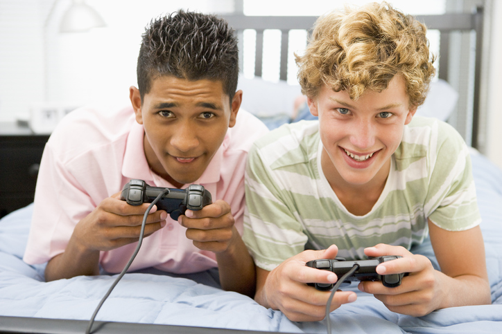 16 Year Old Boys playing video games